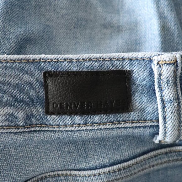 Denver Hayes Women's Blue Sz 10 Light Wash High Rise Denim Stretch Skinny Jeans - Picture 9 of 13